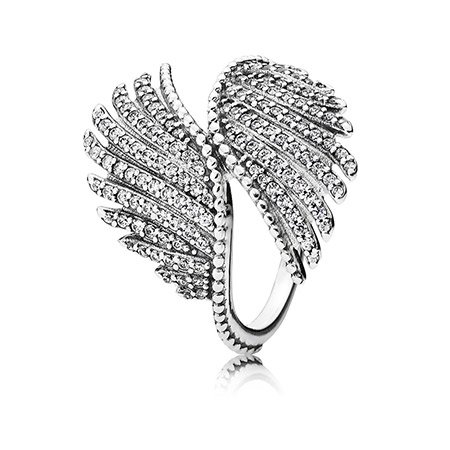 Каблучка Pandora Чарівне пір'я 190960CZ