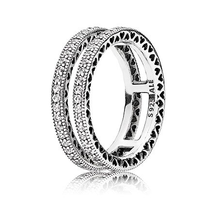 Каблучка Два серця разом 196236CZ