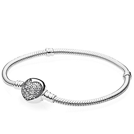 Браслет Pandora Іскристе серце 590743CZ