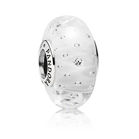 Мурано Pandora - "Белое стекло" 791617CZ