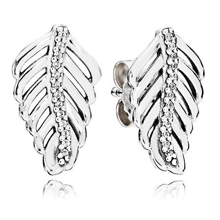 Сережки Pandora Мерехтливе листя 290582CZ