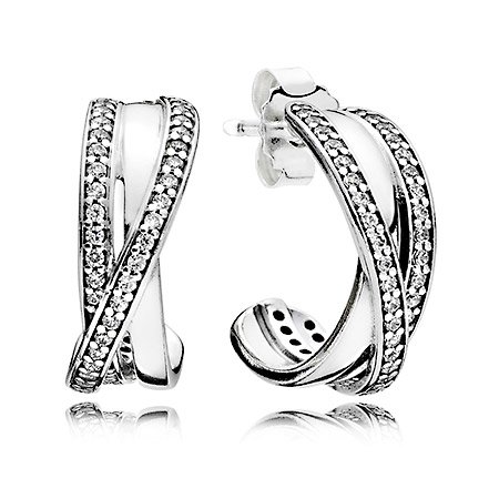 Сережки Pandora Переплетення 290730CZ