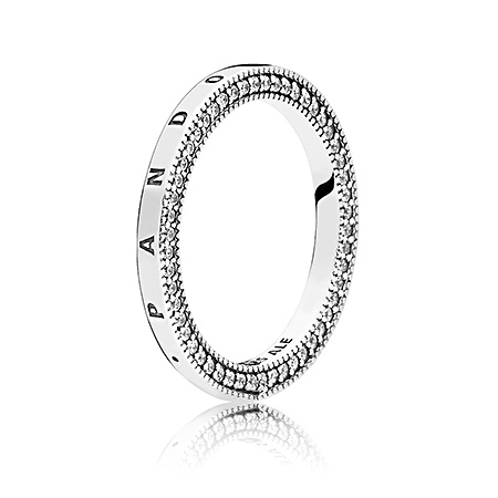 Каблучка Pandora Logo Серця 197437CZ