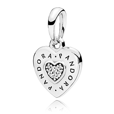 Підвіска серце з логотипом Pandora 397376CZ