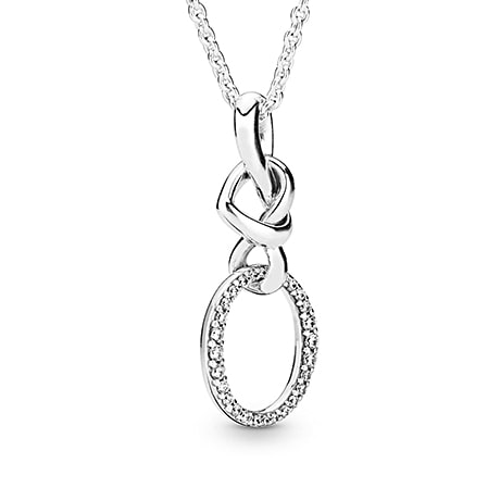 Кольє Сплетені серця 398078CZ-60
