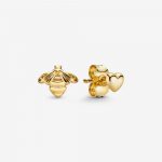 Сережки Pandora Shine Серце і Бджола