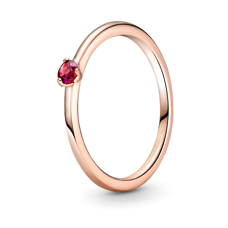 Каблучка Rose Солітер з червоним каменем 189259C01