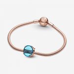 Блакитний овальний кабошон Rose