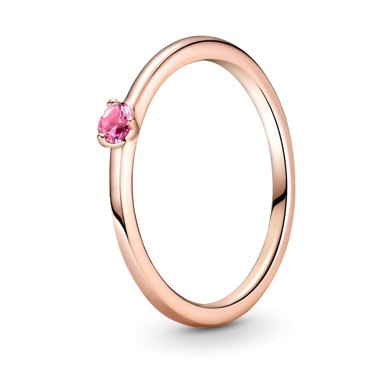 Каблучка Rose Солітер з рожевим каменем 189259C03