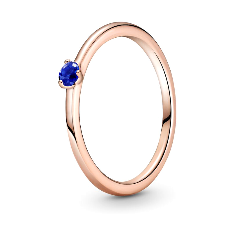 Каблучка Rose Солітер з синім каменем 189259C04