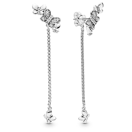 Серьги трансформеры Ослепительные бабочки 297964CZ