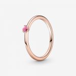 Кольцо Rose Солитер с розовым камнем