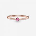Кольцо Rose Солитер с розовым камнем