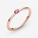 Кольцо Rose Солитер с розовым камнем