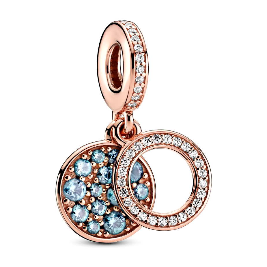 Подвеска Pandora Rose Яркий голубой диск 789186C03